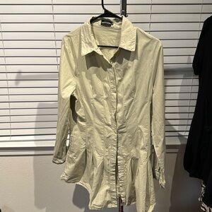 Khaki shirt dress